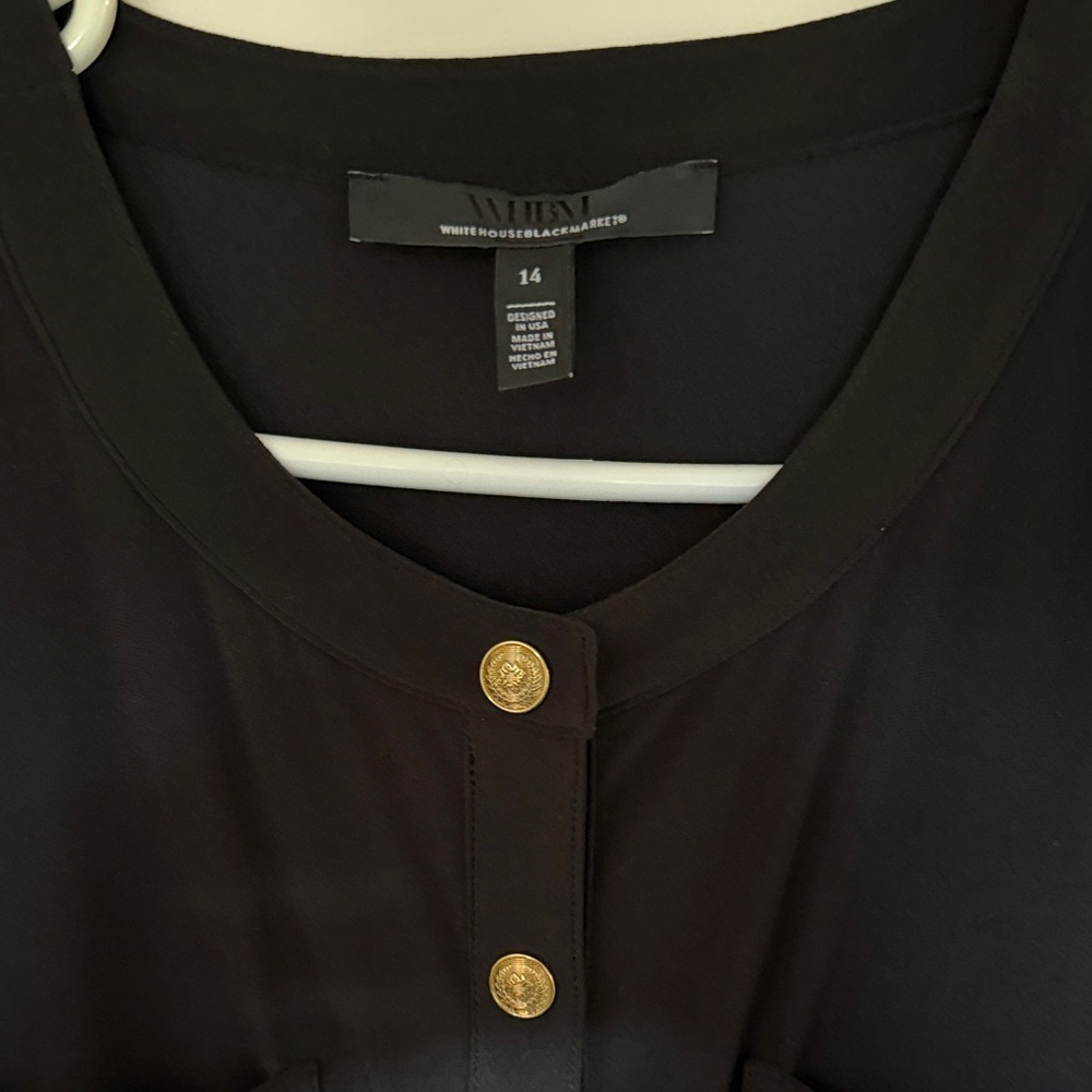 White House Black Market Elegant Black Sleeveless Midi Dress - Picture 2 of 2